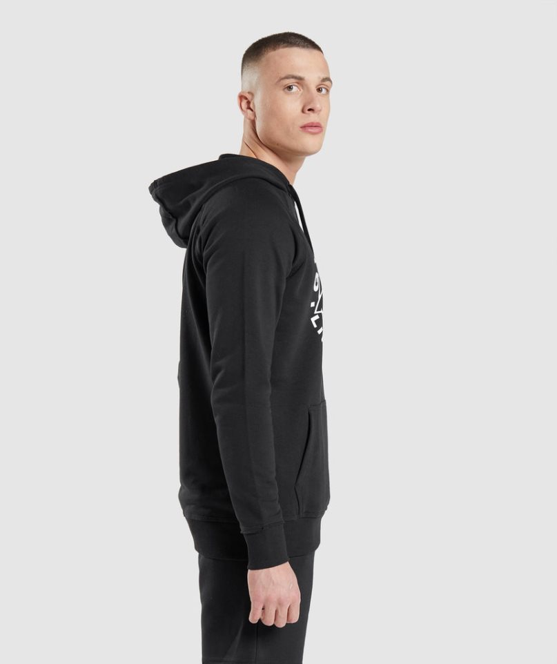 Men's Gymshark Legacy Hoodie Black | CA 8571A6